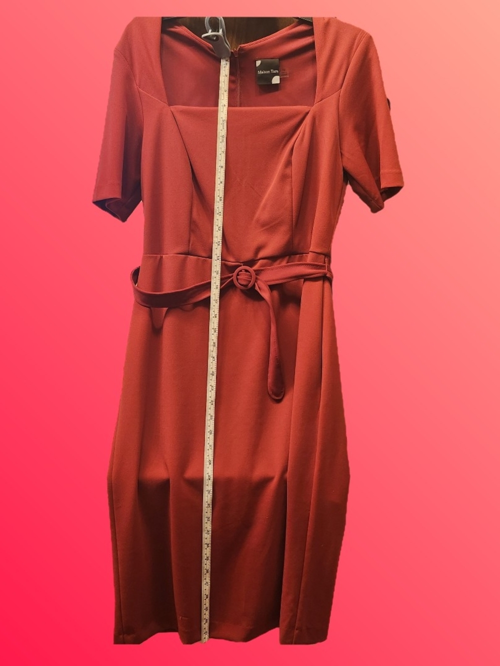Holiday Ready Bundle — Maison Tara Red Dress + Handmade Necklace, Earrings